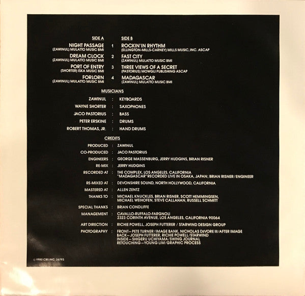 Weather Report - Night Passage (Vinyl, LP, Album) Good Plus (G+) / Very Good (VG)