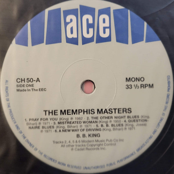 BB King - The Memphis Masters (Vinyl, LP, Compilation, Mono) Very Good Plus (VG+) / Very Good Plus (VG+)
