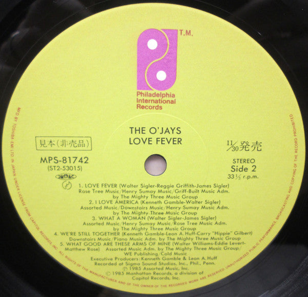The O'Jays - Love Fever (Vinyl, LP, Album, Promo) Good Plus (G+) / Good Plus (G+)