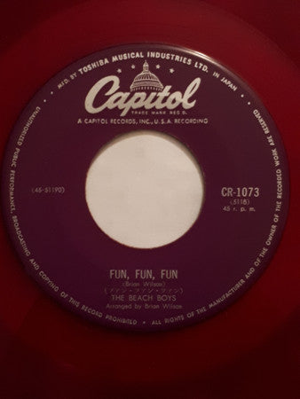 The Beach Boys - ファン・ファン・ファン = Fun, Fun, Fun / サーフ・ロマンス = Why Do Fools Fall In Love (Vinyl, 7", 45 RPM, Single) Very Good (VG) / Good Plus (G+)