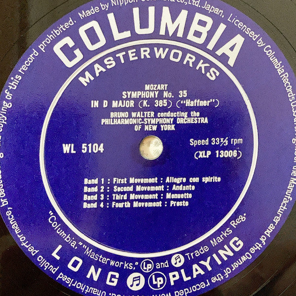 Wolfgang Amadeus Mozart - Symphony No. 40 In G Minor K. 550 / Symphony No. 35 In D Major K.385 "Haffner" (Vinyl, LP, Mono) Very Good Plus (VG+) / Very Good (VG)