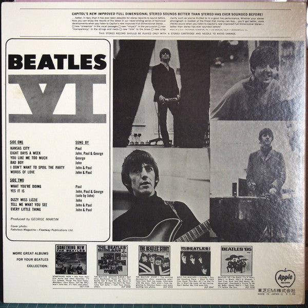 The Beatles - Beatles VI (Vinyl, LP, Album, Stereo) Very Good (VG) / Very Good (VG)