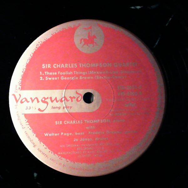 Sir Charles Thompson Quartet - Sir Charles Thompson Quartet (Vinyl, LP, Album, Reissue) Very Good Plus (VG+) / Near Mint (NM or M-)