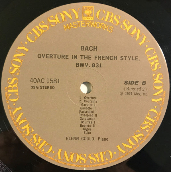 Glenn Gould - French Suites Complete & Overture In The French Style (2xVinyl, LP, Compilation, Reissue) Very Good Plus (VG+) / Very Good Plus (VG+)