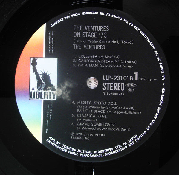 The Ventures - On Stage '73 (2xVinyl, LP, Album, Stereo) Good Plus (G+) / Good Plus (G+)