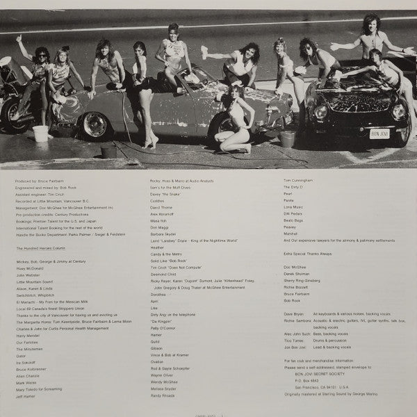 Bon Jovi - Slippery When Wet (Vinyl, LP, Album, Stereo) Very Good Plus (VG+) / Very Good (VG)
