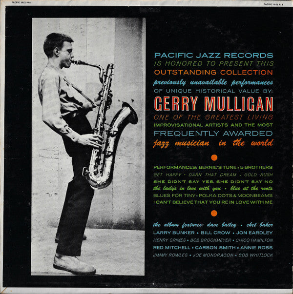 Gerry Mulligan - The Genius Of Gerry Mulligan (Vinyl, LP, Compilation, Mono) Very Good (VG) / Good Plus (G+)