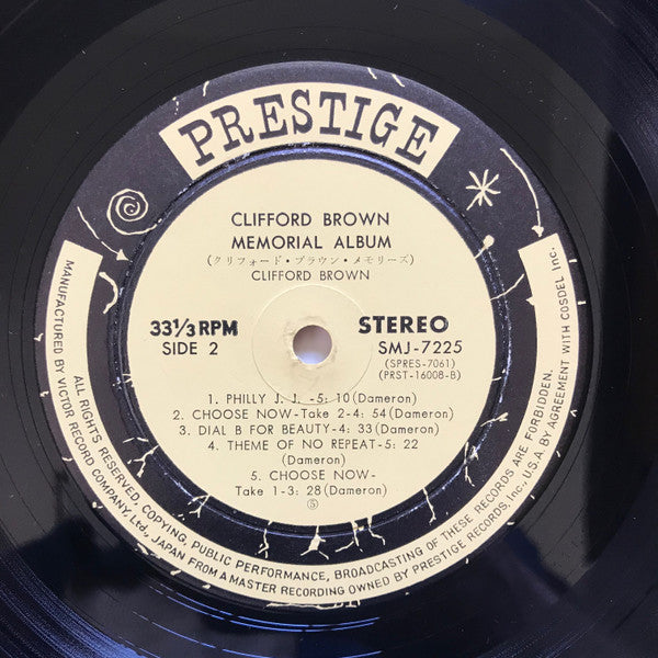 Clifford Brown - Clifford Brown Memorial Album (Vinyl, LP, Compilation, Reissue, Remastered) Very Good Plus (VG+) / Very Good Plus (VG+)