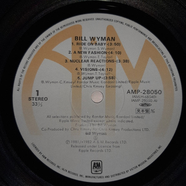 Bill Wyman - Bill Wyman (Vinyl, LP, Album, Promo) Near Mint (NM or M-) / Near Mint (NM or M-)