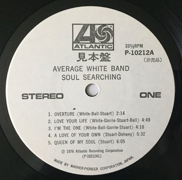 Average White Band - Soul Searching (Vinyl, LP, Album, Promo) Very Good Plus (VG+) / Good Plus (G+)