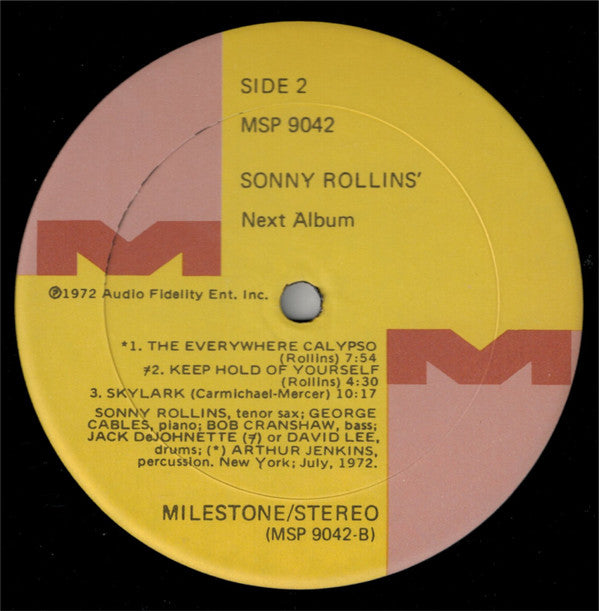 Sonny Rollins - Next Album (Vinyl, LP, Album) Very Good Plus (VG+) / Very Good Plus (VG+)