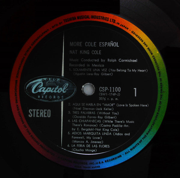 Nat King Cole - More Cole Español (Vinyl, LP, Album) Very Good (VG) / Very Good (VG)