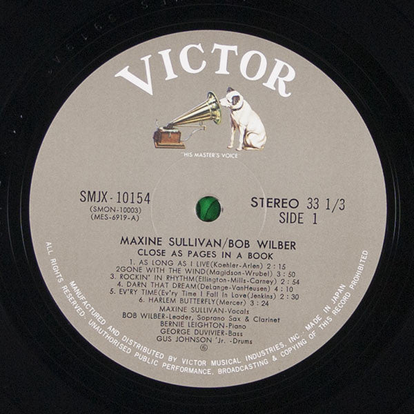 Maxine Sullivan - Close As Pages In A Book (Vinyl, LP, Album, Stereo) Near Mint (NM or M-) / Very Good Plus (VG+)