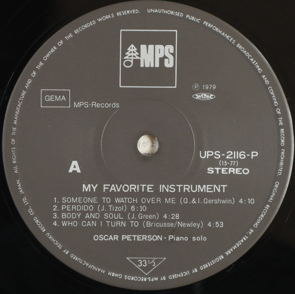 Oscar Peterson - My Favorite Instrument (Vinyl, LP, Album, Reissue,...