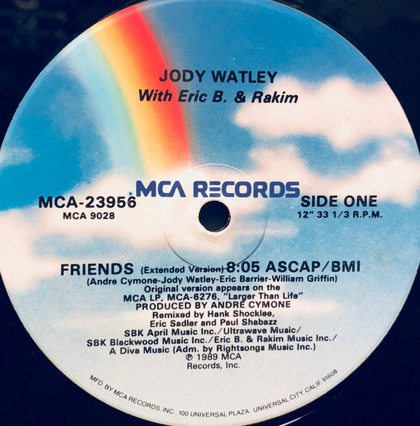 Jody Watley - Friends (Vinyl, 12", Single, 33 ⅓ RPM) Good Plus (G+) / Good Plus (G+)