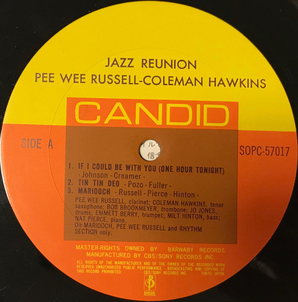 Pee Wee Russell - Jazz Reunion (Vinyl, LP, Album, Reissue) Very Good Plus (VG+) / Very Good Plus (VG+)