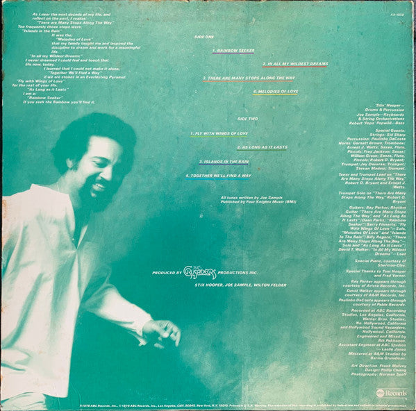 Joe Sample - Rainbow Seeker (Vinyl, LP, Album) Very Good Plus (VG+) / Very Good Plus (VG+)