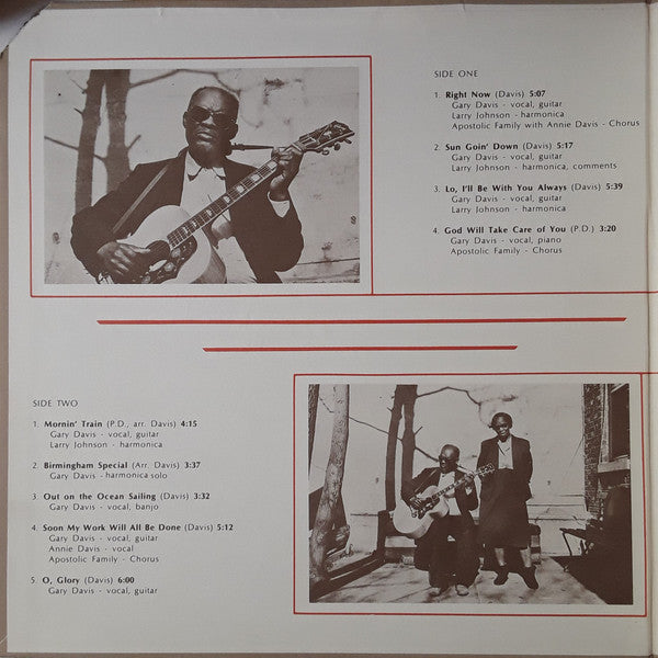 Rev. Gary Davis - O, Glory (Vinyl, LP, Album) Good Plus (G+) / Good Plus (G+)