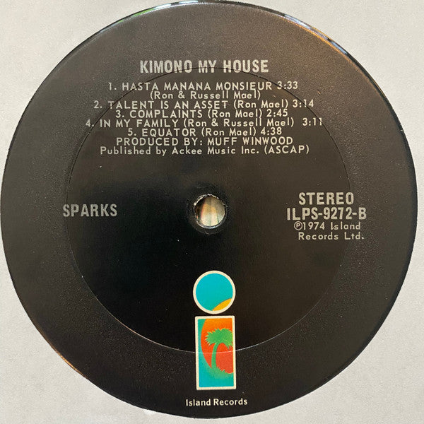 Sparks - Kimono My House (Vinyl, LP, Album, Reissue, Stereo) Very Good Plus (VG+) / Very Good Plus (VG+)