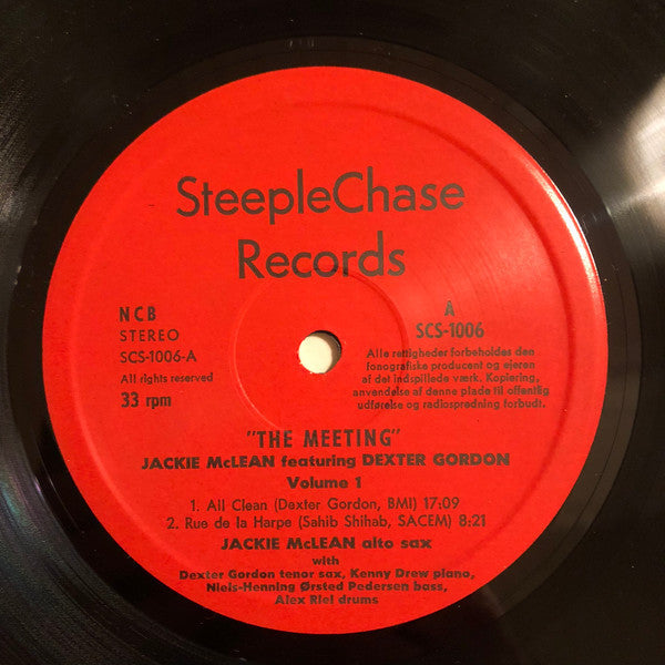 Jackie McLean - The Meeting Vol. 1 (Vinyl, LP, Album, Stereo) Very Good Plus (VG+) / Very Good Plus (VG+)