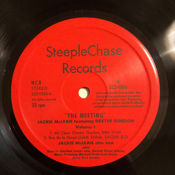 Jackie McLean - The Meeting Vol. 1 (Vinyl, LP, Album, Stereo) Very Good Plus (VG+) / Very Good Plus (VG+)