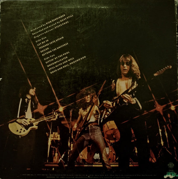 Derringer (2) - Live (Vinyl, LP, Album) Good Plus (G+) / Very Good (VG)