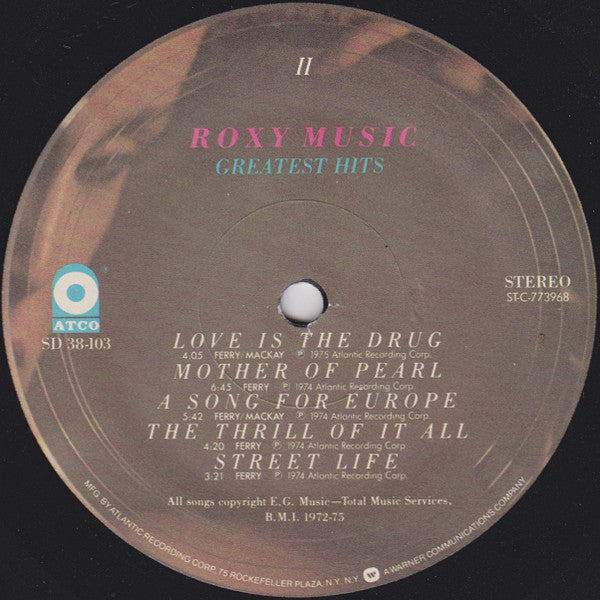Roxy Music - Greatest Hits (Vinyl, LP, Compilation) Very Good (VG) / Very Good (VG)