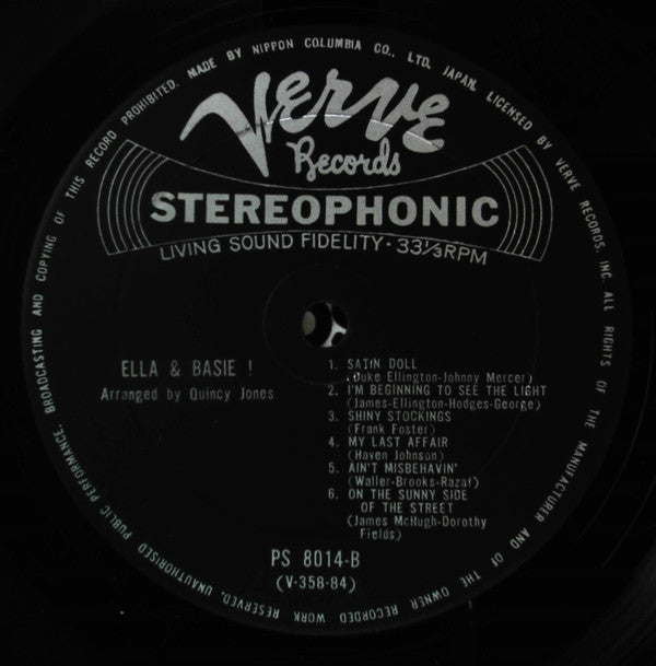 Ella Fitzgerald - Ella And Basie! (Vinyl, LP, Album, Stereo) Very Good Plus (VG+) / Very Good Plus (VG+)
