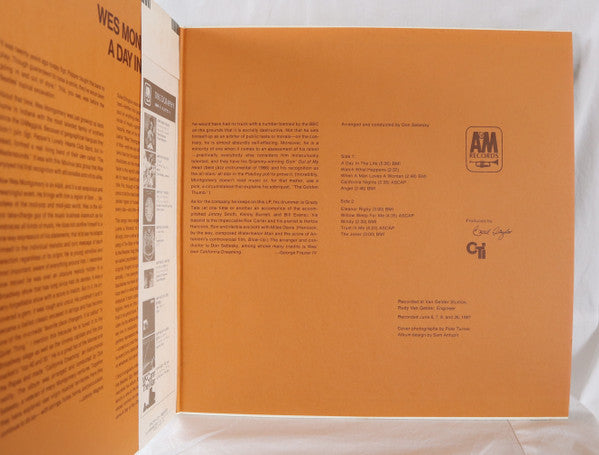 Wes Montgomery - A Day In The Life (Vinyl, LP, Album, Reissue, Stereo) Good Plus (G+) / Good (G)