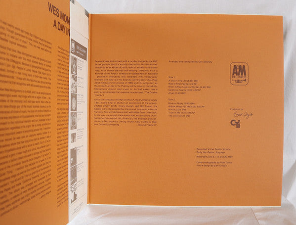 Wes Montgomery - A Day In The Life (Vinyl, LP, Album, Reissue, Stereo) Very Good Plus (VG+) / Very Good Plus (VG+)