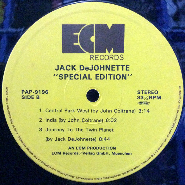 Jack DeJohnette - Special Edition (Vinyl, LP, Album, Stereo)
