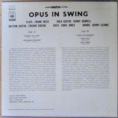 Frank Wess - Opus In Swing (Vinyl, LP, Album, Reissue, Mono) Very Good (VG) / Very Good (VG)