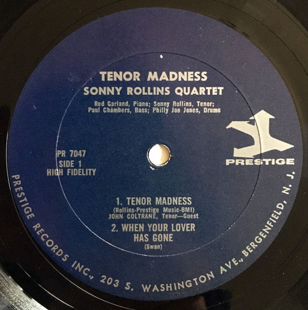 Sonny Rollins Quartet - Tenor Madness (Vinyl, LP, Album, Reissue, Mono) Very Good (VG) / Fair (F)