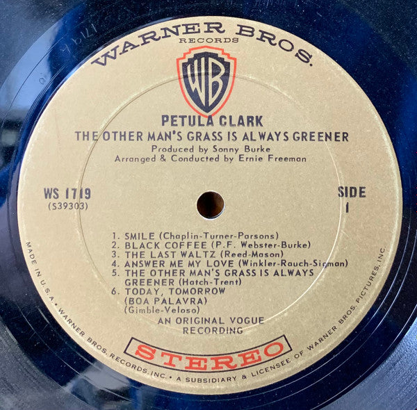 Petula Clark - The Other Man's Grass Is Always Greener (Vinyl, LP, Album, Stereo) Very Good (VG) / Good (G)