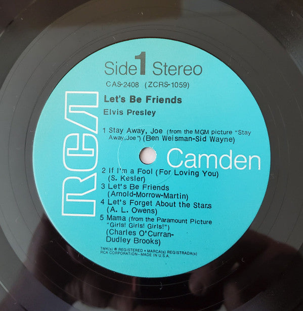 Elvis Presley - Let's Be Friends (Vinyl, LP, Compilation, Stereo, Mono) Very Good (VG) / Very Good (VG)
