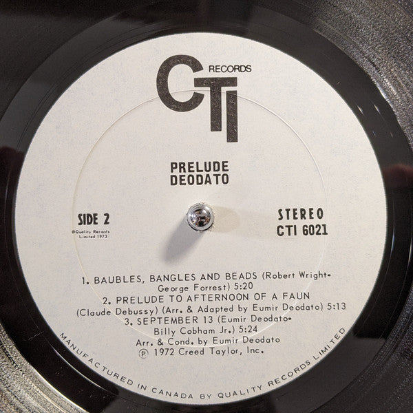Eumir Deodato - Prelude (Vinyl, LP, Album) Very Good Plus (VG+) / Very Good Plus (VG+)