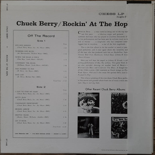 Chuck Berry - Rockin' At The Hops (Vinyl, LP, Album, Reissue) Very Good (VG) / Very Good Plus (VG+)