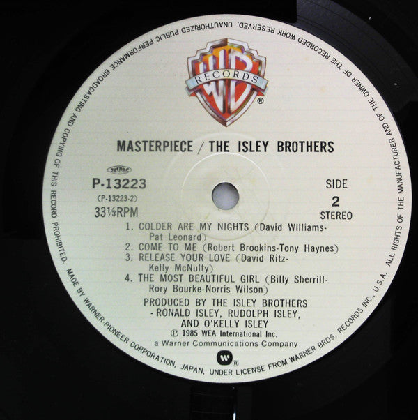The Isley Brothers - Masterpiece (Vinyl, LP, Album) Very Good (VG) / Very Good (VG)