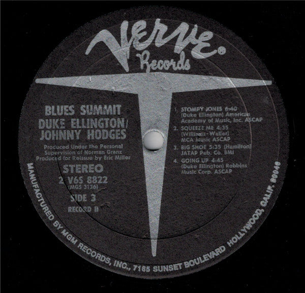 Duke Ellington - Blues Summit (2xVinyl, LP, Compilation, Reissue) Very Good (VG) / Very Good (VG)