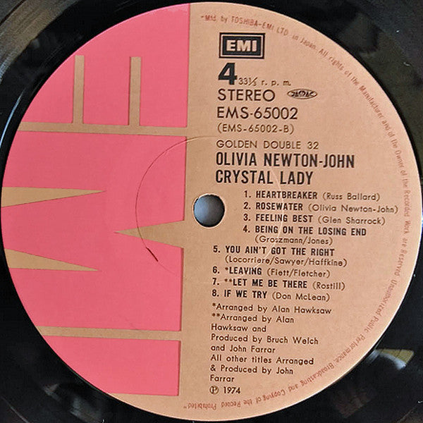 Olivia Newton-John - Crystal Lady (Vinyl, LP, Compilation, Stereo)