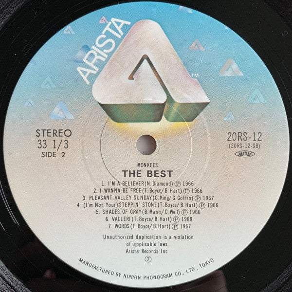 The Monkees - The Best (Vinyl, LP, Compilation, Repress) Very Good Plus (VG+) / Good Plus (G+)