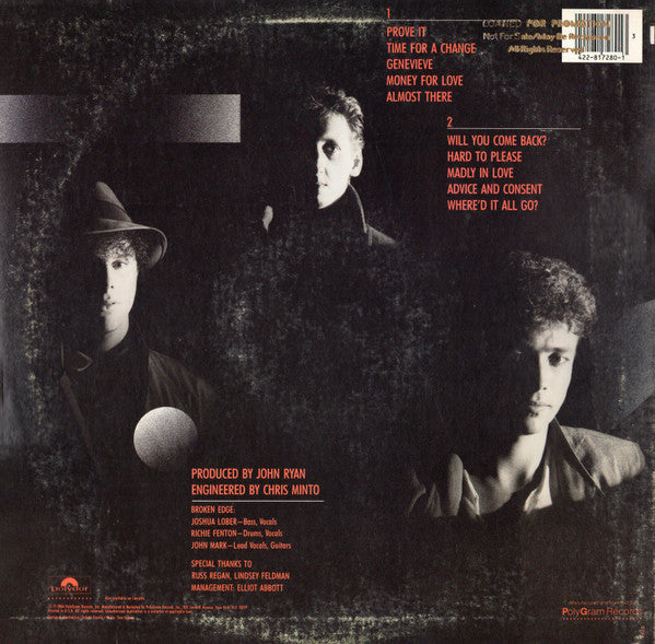 Broken Edge - Time For A Change (Vinyl, LP, Album, Stereo) Very Good (VG) / Good Plus (G+)