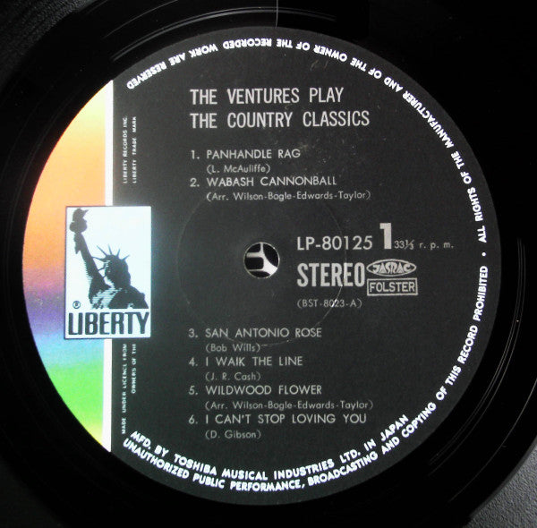 The Ventures - The Ventures Play The Country Classics (Vinyl, LP, Album, Stereo) Very Good (VG) / Very Good (VG)