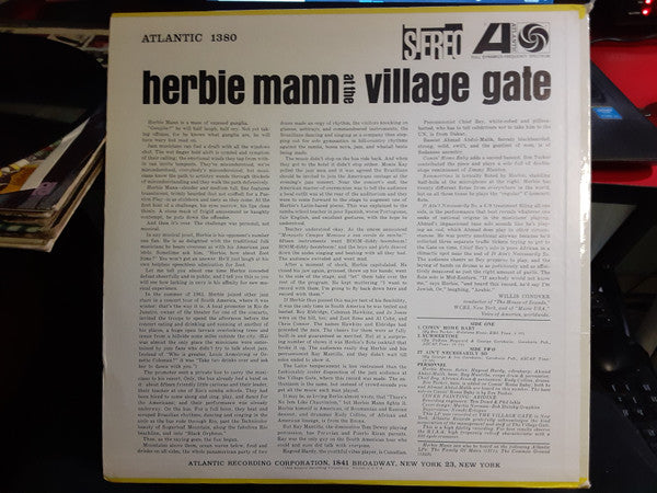 Herbie Mann - Herbie Mann At The Village Gate (Vinyl, LP, Album, Reissue, Stereo) Very Good Plus (VG+) / Very Good (VG)