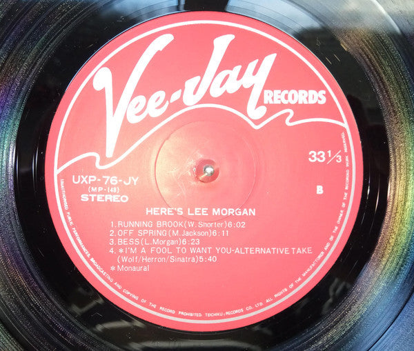 Lee Morgan - Here's Lee Morgan (Vinyl, LP, Album, Stereo) Very Good Plus (VG+) / Very Good (VG)