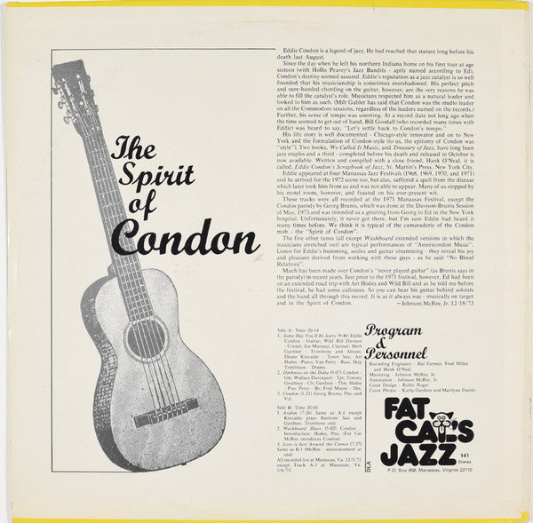 Eddie Condon - The Spirit Of Condon (Vinyl, LP, Stereo) Very Good Plus (VG+) / Very Good Plus (VG+)