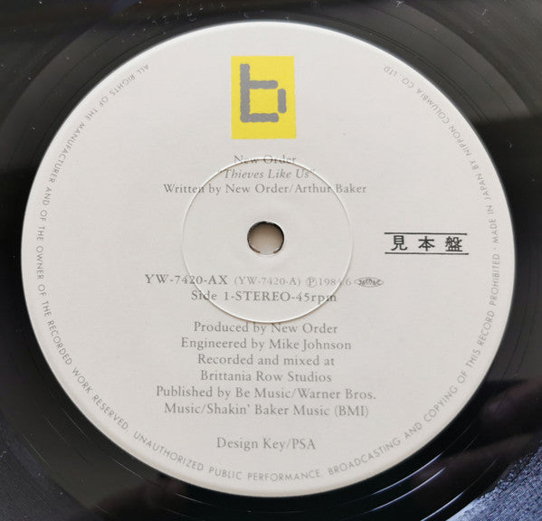 New Order - Thieves Like Us (Vinyl, 12", 45 RPM, Promo, Stereo) Very Good (VG) / Good Plus (G+)