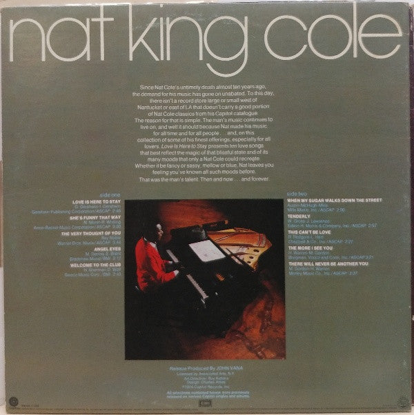 Nat King Cole - Love Is Here To Stay (Vinyl, LP, Compilation) Very Good Plus (VG+) / Very Good Plus (VG+)