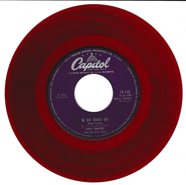 Gene Vincent & His Blue Caps - Say Mama / Be Bop Boogie Boy (Vinyl, 7", 45 RPM, Single) Good Plus (G+) / Poor (P)