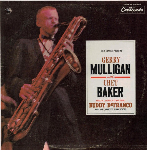 Gene Norman - Gerry Mulligan Quartet / Buddy DeFranco Quartet (Vinyl, LP, Compilation, Reissue, Stereo) Good Plus (G+) / Good Plus (G+)